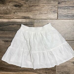 American Eagle Outfitters Cottagecore Feminine White Skater Skirt